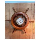 Vintage Schatz Ship Wheel Clock & Chime;( Runs &