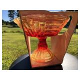 Vintage Jeanette Glass Company Amberina Fruit