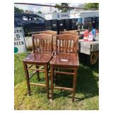 Set Of 4 Bar Height Chairs