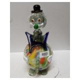 Murano Art Glass Clown Decanter