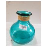 Blue Glass Decorative Vase