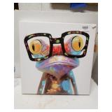 Frog With Glasses Canvas Painting