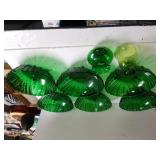 Dark Green  Bowls, Vase, Bell