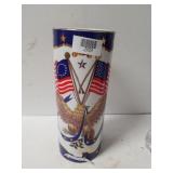 Large Porcelain Patriotic Vase