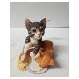 Franklin Mint Mischief Kitten Figurine