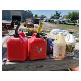2 Small Gas Cans, Stp Oil And More