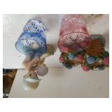 Tealight Blue/red Candle Holders, Enesco & Candle