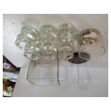 Clear Glass Candle Holders & Square Vase & Other