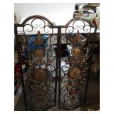 Wrought Iron Wall Display (4) 40" Tall Ea