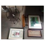 Wrought Iron Decor, Shelf And Pictures