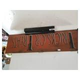 Tricks Or Treats Wooden Sign