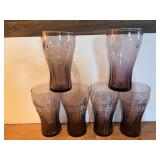 Grape Colored Coca-Cola Drinking Glasses Set of 6