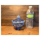 Fenton Valencia Blue Opalescent Candy Dish With