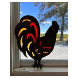 Metal Rooster Window Display