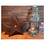 Two Primitive Candle Holders