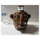 Pottery Folk Art Face Jug