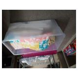 Tote With Some Towels, Sheets & Other Items