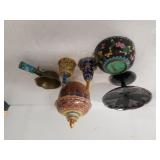 Sterling Ivory Glass, Vintage Chinese Cloisonne