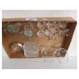 Assorted Glassware, Stemware,  Candle Holders