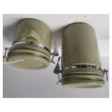 Green Flip Top Canisters