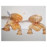 Carnival/Jeanette Glass Candle Holders