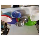 Cutting boards, Assorted Bowls, Strainers