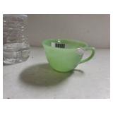Vintage Green Glass Teacup