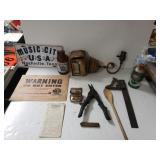 Music City License Plate. Warning Sign, Clips,