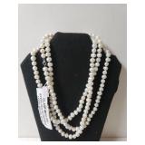 Clasp Marked 925 Sterling 64" Long Beaded