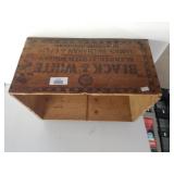 Black & White Whiskey Wooden Crate