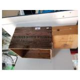 Wooden Wine Box & Whiskey Crate