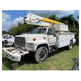 40' 1986 Ford Bucket Truck Detroit diesel see