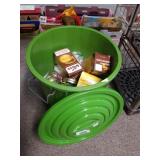 Trash can With Canning Supplies