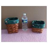 Two Small Longaberger Baskets with 1997 Emerald