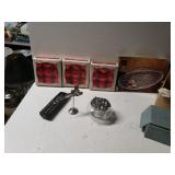 Vintage Christmas Bulbs, Pewter Paperweight,