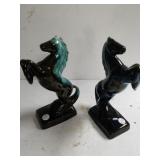Vintage Blue Mountain Glazed Horse Figurines