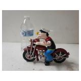 Cast Iron Popeye On Motorcycle