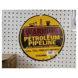 Metal Petroleum Pipeline Sign