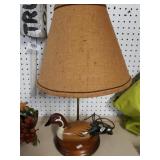 Carved Duck Lamp