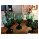 Green Glass Stemware