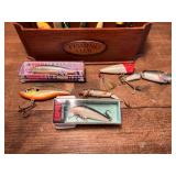 Beautiful Wooden Lure Box With Vintage & Modern