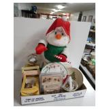 Singing/dancing Snowman, Holiday Dishes & More