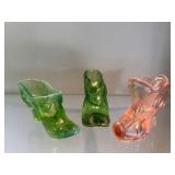 Beautiful Fenton Glass Slippers