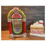 Coca-Cola Jukebox Ceramic Cookie Jar & Trinket