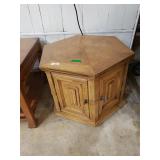 Vintage End Table With Storage Cabinet