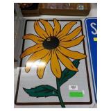 Black Eyed Susan Metal Road Sign