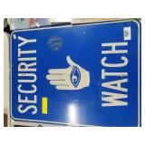 Metal Security Watch Sign