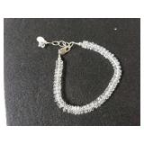Marked DEB Guyot Herkimer Quartz 925 Sterling