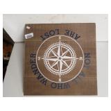 Compass Wooden Top
