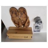 Digital Pedometer,  Herb Grinder, Sz 9 Flip Flops